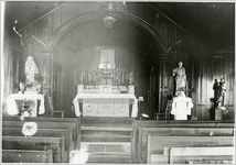 St. Peter Claver Catholic Church (?), altar, circa 1907