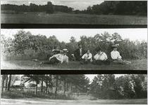 Group portrait : Jungs (L to R): Alphonse, Raymond, Tim, Corbin, Beatrice Berthold, Irene, circa 1911, other parts of photo are scenes near the Macon Waterworks