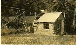 7024 Colaparchee Road: waterwheel, flume made from cut-in-half metal trays from ice factory, circa 1930