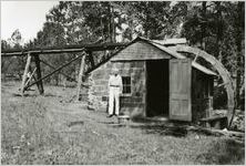 7024 Colaparchee Road: waterwheel, Poppa--Richard J. Jung, circa 1930
