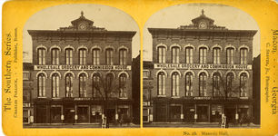 Johnson & Smith, grocers, Mulberry Street, aka Masonic Hall, circa 1876
