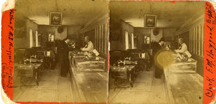 Haygood's Book Store, Cotton Avenue, interior, identifications, circa 1880s