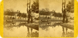 Spring Garden at W.C. Singleton residence, Spring Street, circa 1880