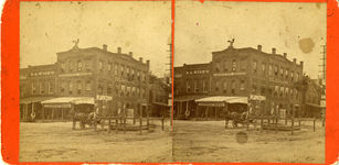 Second Street, at Cherry, Telegraph Building, etc., circa 1876