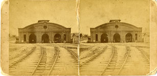 Railroad: Central of Georgia roundhouse, circa 1876