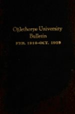Oglethorpe University Bulletin, February 1916 - October 1919