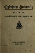 Oglethorpe University Bulletin, June 1930