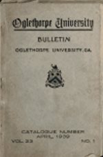Oglethorpe University Bulletin, April 1939