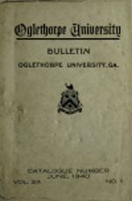 Oglethorpe University Bulletin, June 1940