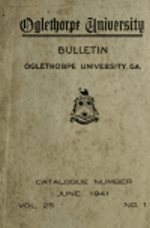 Oglethorpe University Bulletin, June 1941