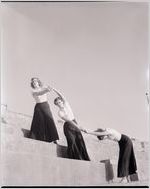 Modern Dancing class of 1952 practicing in Hermance Stadium