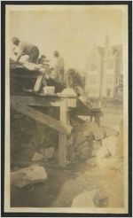 Workmen working with granite, ca. 1920