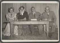 Photograph of the pageant narrators taken during the Worth County Centennial Celebration in Sylvester, Worth County, Georgia, 1953 October