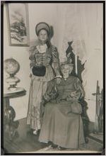Photograph of Emma and Lizzie Sumner posing in costume during the Worth County Centennial Celebration in Sylvester, Worth County, Georgia, 1953 October