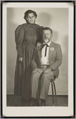 Photograph of Viola and Warren Young in costume posing during the Worth County Centennial Celebration in Sylvester, Worth County, Georgia, 1953 October