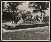 Photograph of six ladies on the Sylvester Banking Co. float during a Worth County Centennial Celebration parade in Sylvester, Worth County, Georgia, 1953 October