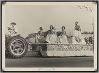 Photograph of the Miss Centennial float taken during a Worth County Centennial Celebration parade in Sylvester, Worth County, Georgia, 1953 October