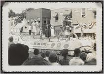 Photograph of the "Moultrie Civic Clubs" float in a Worth County Centennial Celebration parade in Sylvester, Worth County, Georgia, 1953 October