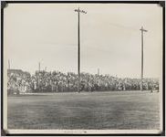 Photograph of the Sunday service crowd during the Worth County Centennial Celebration at the Sylvester High School stadium in Sylvester, Worth County, Georgia, 1953 October