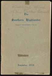 Southern Highlander, 1910 November, Volume 4, Issue 4