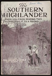 Southern Highlander, 1923 Spring, Volume 16, Issue 1