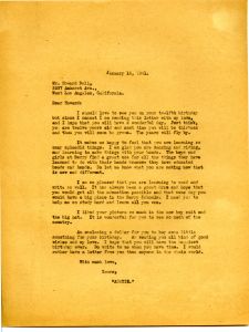 Letter to Howard Ball from "Auntie" Martha Berry