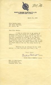 Letter to Martha Berry from Mrs. Beatrice Mellinger