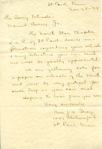 Letter to the Berry Schools from Mrs. Gray