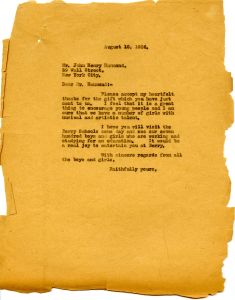 Letter from Martha Berry to John Henry Hammond