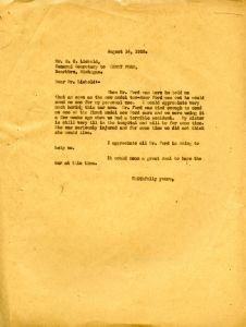 Letter from Martha Berry to Ernest Gustav Liebold