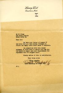 Letter to E. H. Hoge from Frank Campsall