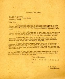 Letter to E. G. Liebold from E. H. Hoge