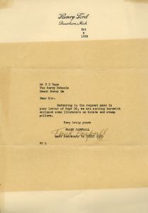 Letter to E. H. Hoge from Frank Campsall