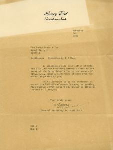 Letter to E. H. Hoge from E. G. Liebold