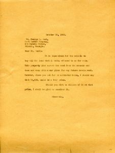 Letter to George West From Martha Berry