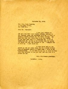 Letter from Martha Berry to Mrs. Henry Hammond