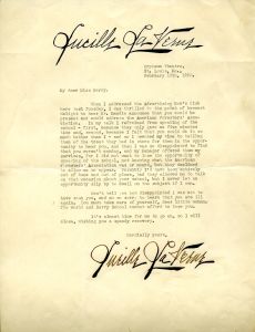 Letter to Martha Berry from Lucille La Verne