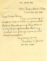Letter to Martha Berry from Arabella A. James