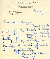 Letter to Martha Berry from Louise McWane