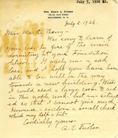 Letter to Martha Berry from Mrs. A. E. Furber