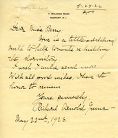 Letter to Martha Berry from Richard Greene