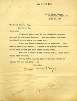 Letter to the Berry Schools from Miriam V. Moyer