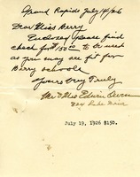 Letter from Edwin Owen to Martha Berry