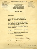 Letter from Mary L. Wheeler to Martha Berry