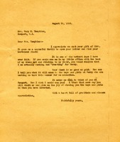 Letter to Mary H. Tompkins from Martha Berry