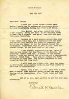 Letter to Martha Berry from Fred. K. Hoehler
