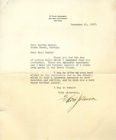 Letter to Martha Berry from F. Coit Johnson