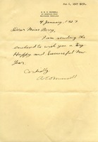 Letter from A. E. O. Munsell to Martha Berry