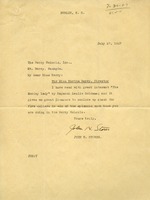 Letter from Mr. John Storer to Miss Martha Berry