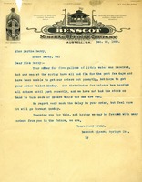 Letter to Martha Berry from Benscot Mineral Springs